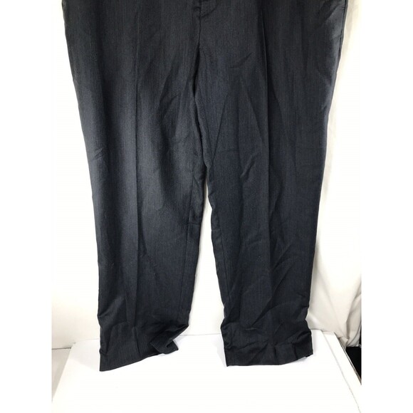 NWT Apt.9 dress Pants men 40x32 Flat front zip closure stripe grey - Picture 2 of 6